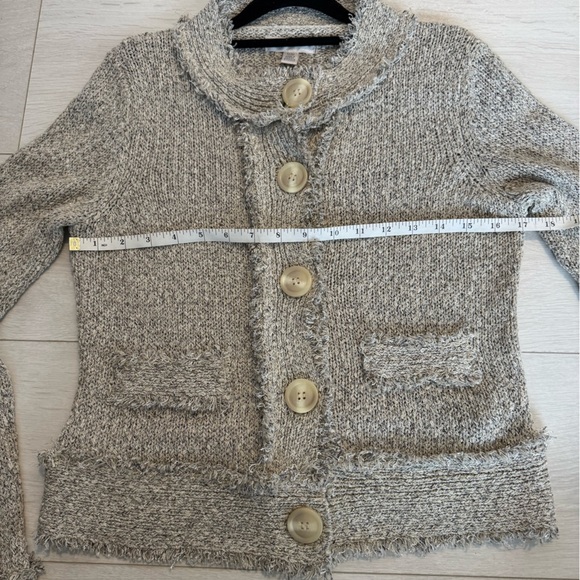 Kenar Women’s Cream Tweed Chanel Style‎ Cardigan Sweater Jacket Size Medium - Picture 5 of 5